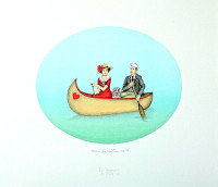 Iva Hüttnerová - Zamilovaná kánoe - grafika volný list